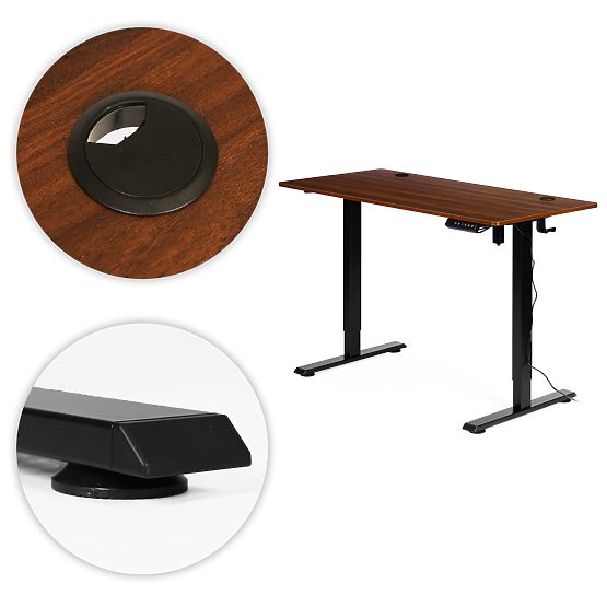 Elektricky nastaviteľný stôl 120x60 cm, výška nastaviteľná 72-117 cm ModernHome