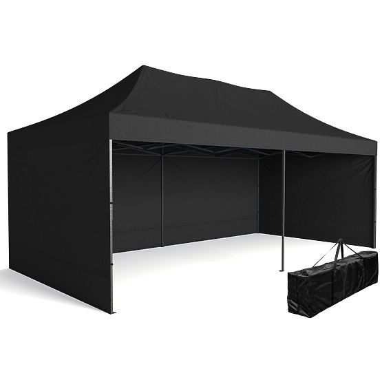 Expresný obchodný pavilón - 3x6 m - čierny