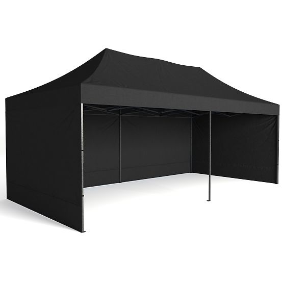 Expresný obchodný pavilón - 3x6 m - čierny
