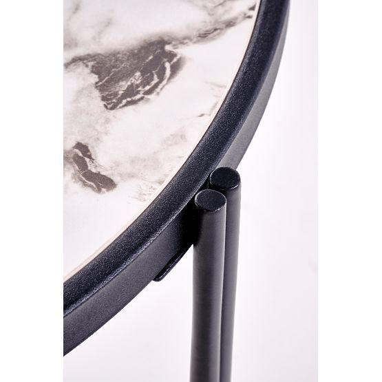 FATIMA sada 2 lavíc, biely mramor / čierna (1p=1ks)