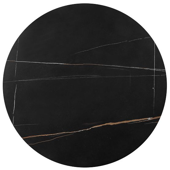 FATIMA sada 2 stolíkov, čierny mramor / zlatá (1p=1ks)