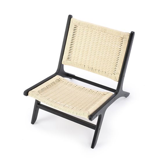 FODEN relaxačné kreslo, čierne / prírodné (1p=1ks)