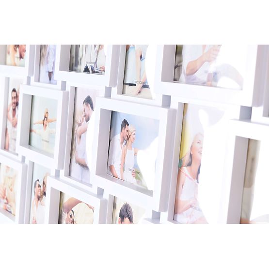 Fotorámik na 18 fotografií Morka biela
