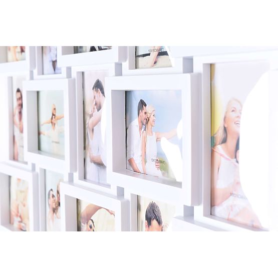 Fotorámik na 18 fotografií Morka biela