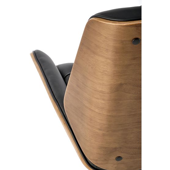 GAVIN kancelárske kreslo orechové / čierne (1p=1ks)