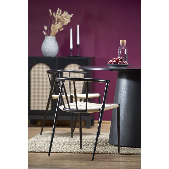 GINTER okrúhly stôl, čierny (2p=1ks)