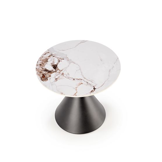 GORETTI_S konferenčný stolík biely mramor / čierny (2p=1ks)