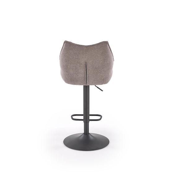 H122 barová stolička nohy - čierne, sedák - sivý (1p=2ks)