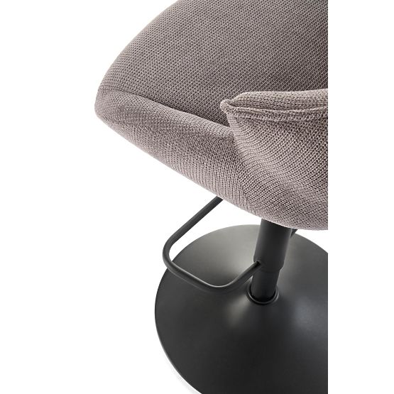 H122 barová stolička nohy - čierne, sedák - sivý (1p=2ks)