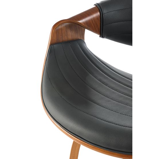 H123 barová stolička čierna / orechová (1p=1ks)