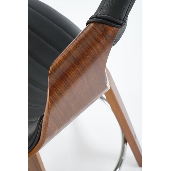 H123 barová stolička čierna / orechová (1p=1ks)