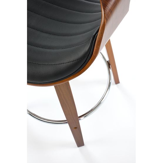 H123 barová stolička čierna / orechová (1p=1ks)