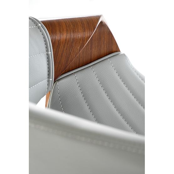 H123 barová stolička sivá / orechová (1p=1ks)