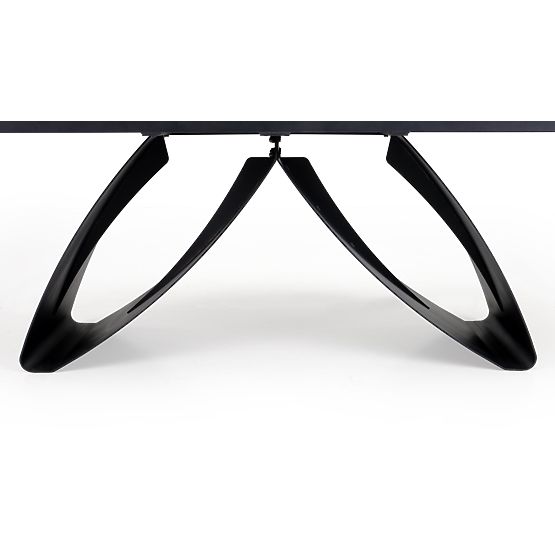 HILARIO rozkladací stôl, doska - orechová, nohy - čierne (3p=1ks)