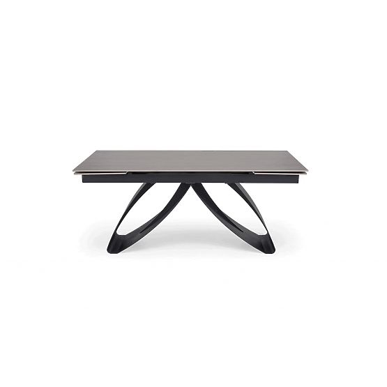 HILARIO rozkladací stôl, doska - orechová, nohy - čierne (3p=1ks)