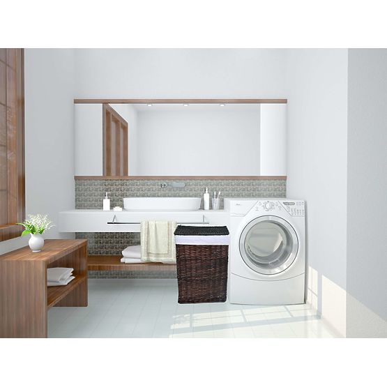 Hnedý prútený kôš 114 L