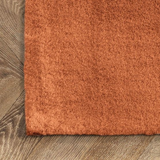 Hodvábny koberec Rabbit - Tehlový