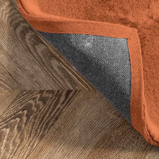 Hodvábny koberec Rabbit - Tehlový