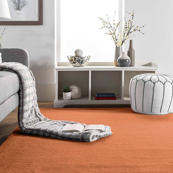 Hodvábny koberec Rabbit - Tehlový