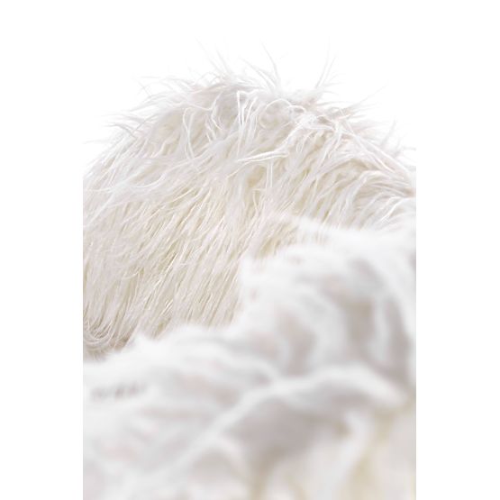 Hojdacie kreslo z umelej kožušiny AUSTIN - krémové