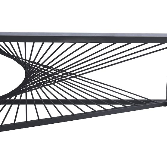 INFINITY 2 konferenčný stolík, sivý mramor / čierny (2p=1ks)