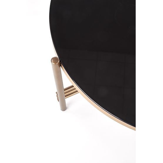 ISMENA konferenčný stolík rám - zlatý, doska - čierna (1p=1ks)