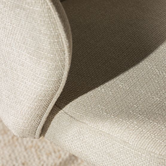 Jedálenská stolička Avery svetlo béžová/čierne nohy