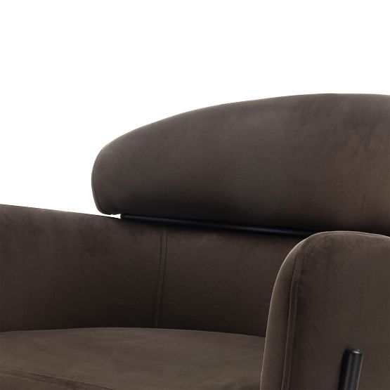 Jedálenská stolička Granda, čokoládová/espresso, zamat