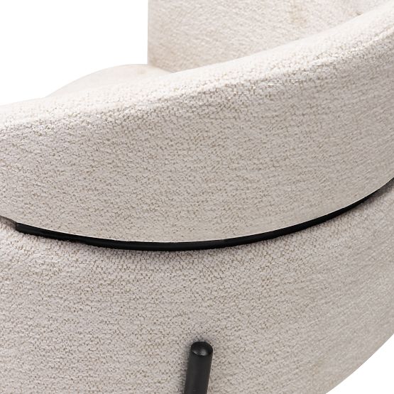 Jedálenská stolička Granda, ecru/čierne nohy