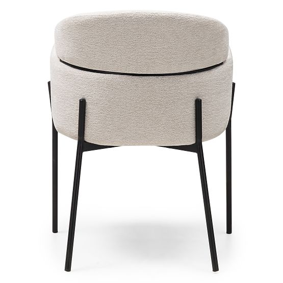 Jedálenská stolička Granda, ecru/čierne nohy