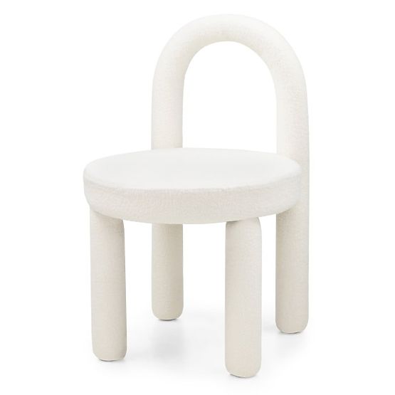 Jedálenská stolička Ivo, ecru, boucle