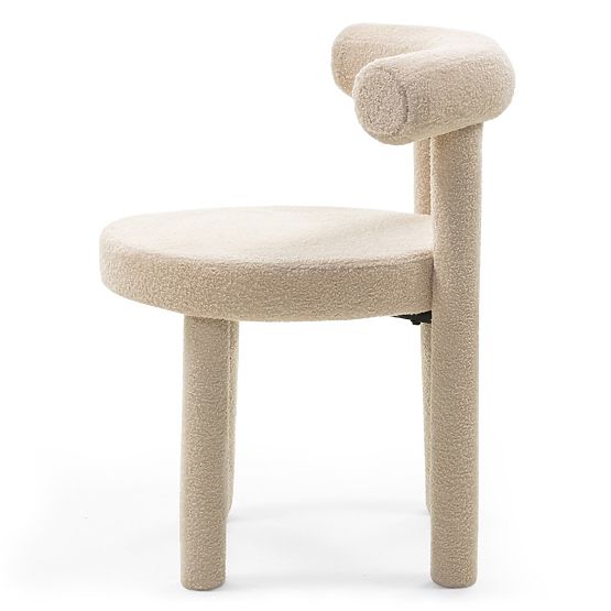 Jedálenská stolička Pedro 2.0, béžová, boucle