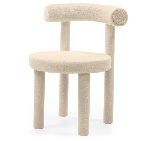Jedálenská stolička Pedro 2.0, krémová, boucle