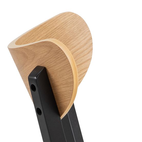 Jedálenská stolička Roxby čierna/dub