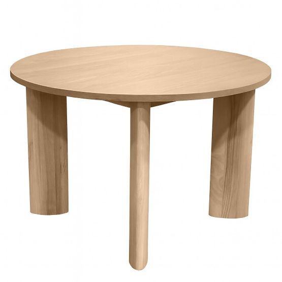 Jedálenský stôl Bali 120 cm, okrúhly, krémovo biely