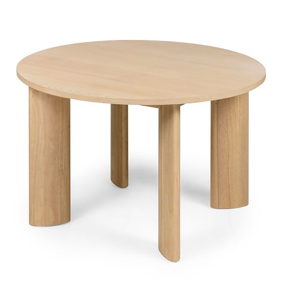Jedálenský stôl Bali 120 cm, okrúhly, krémovo biely