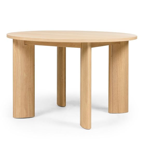 Jedálenský stôl Bali 120 cm, okrúhly, krémovo biely