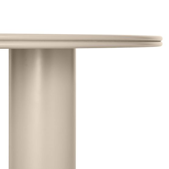 Jedálenský stôl Kairo 120 cm, okrúhly, tmavo béžový