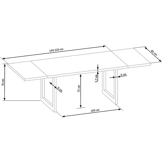 Jedálenský stôl RADUS 140