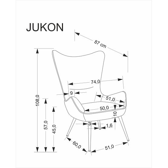 JUKON krémové relaxačné kreslo