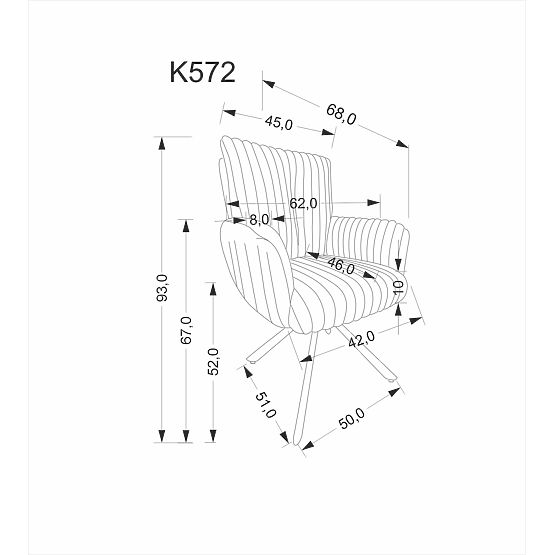 K572 krémová stolička (1p=2ks)