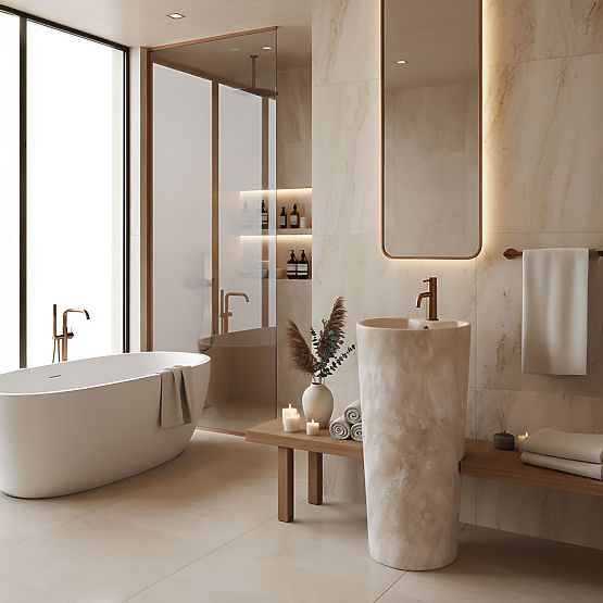 Keramické Voľne Stojace Umývadlo Blanka Savana Matt