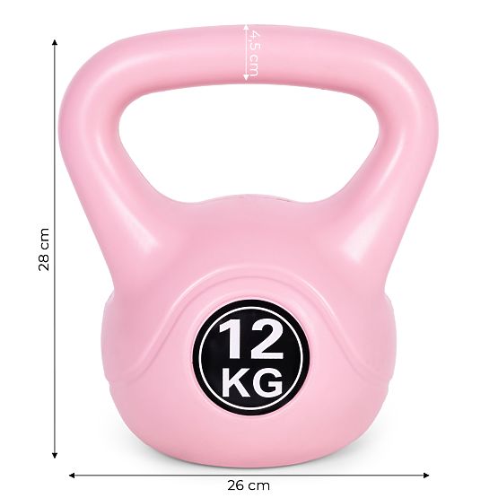 Kettlebell činka 12 kg na cvičenie ružová ModernHome