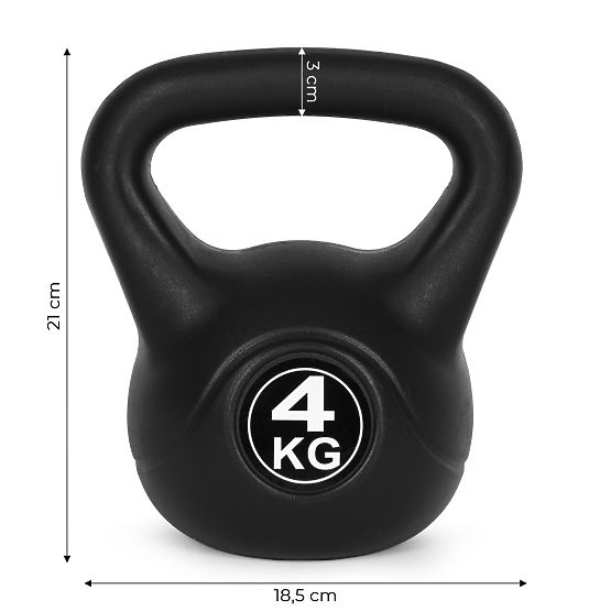 Kettlebell činka 4 kg na cvičenie guľa závažie fitness ModernHome