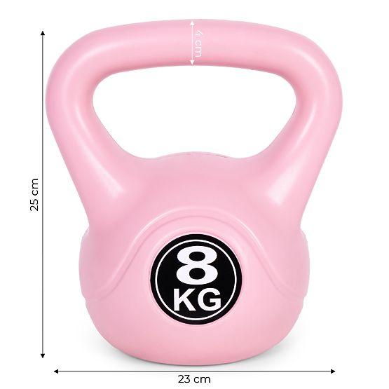 Kettlebell činka 8 kg na cvičenie ružová ModernHome