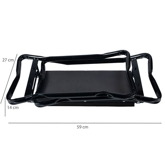 Kľačiaca stolička skladacia na prácu v záhrade s náradovým pásom a 2 organizérmi