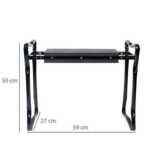 Kľačiaca stolička skladacia na prácu v záhrade s náradovým pásom a 2 organizérmi