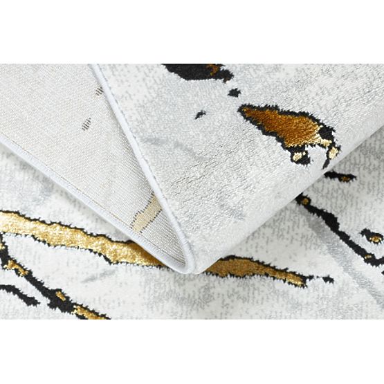 Koberec ALLURE 1963 Mramor - Štrukturálny, štýlový, glamour biela / zlato