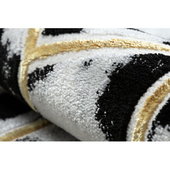 Koberec ALLURE 1966 Kocka 3D - Štrukturálny, štýlový, glamour čierna / zlato