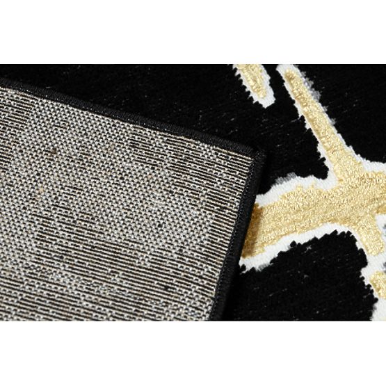 Koberec ALLURE 1967 Mramor - Štrukturálny, štýlový, glamour čierna / zlato